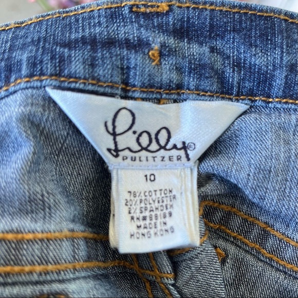 •Lilly Pulitzer• Girl’s "Derby" Scallop Hem Jeans - Size 10 - Picture 2 of 8